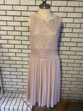 Jessica Howard Blush Lace Bodice Midi Dress